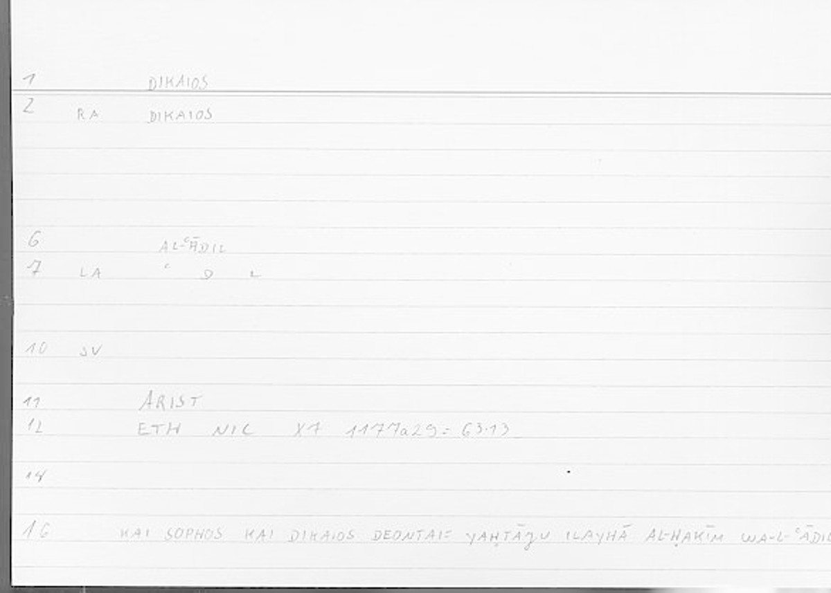 Filecard Arist.Eth-Nic.11305