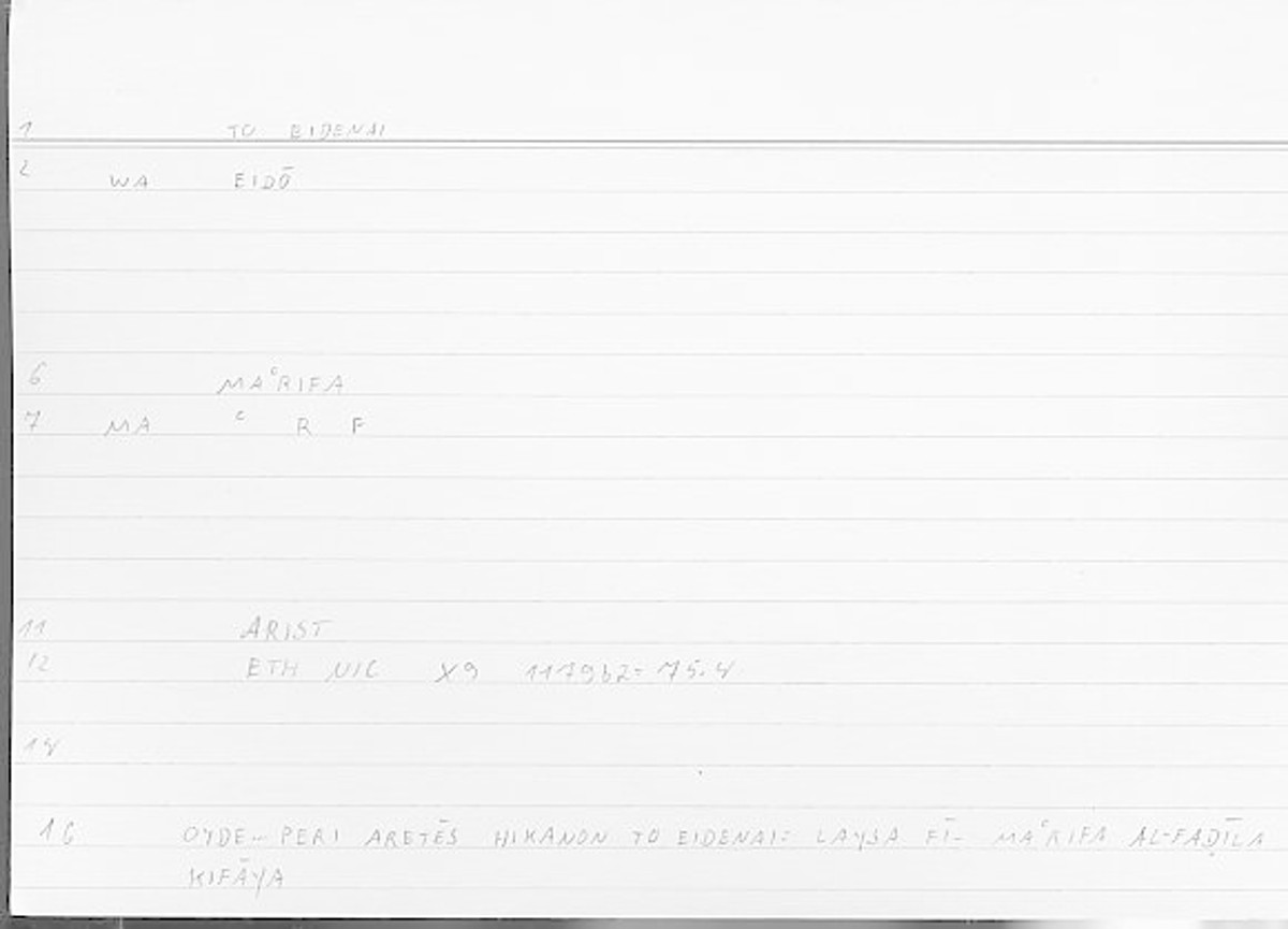 Filecard Arist.Eth-Nic.11315