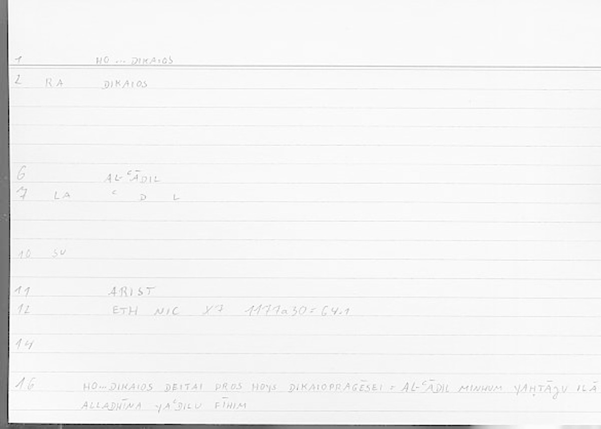 Filecard Arist.Eth-Nic.11316