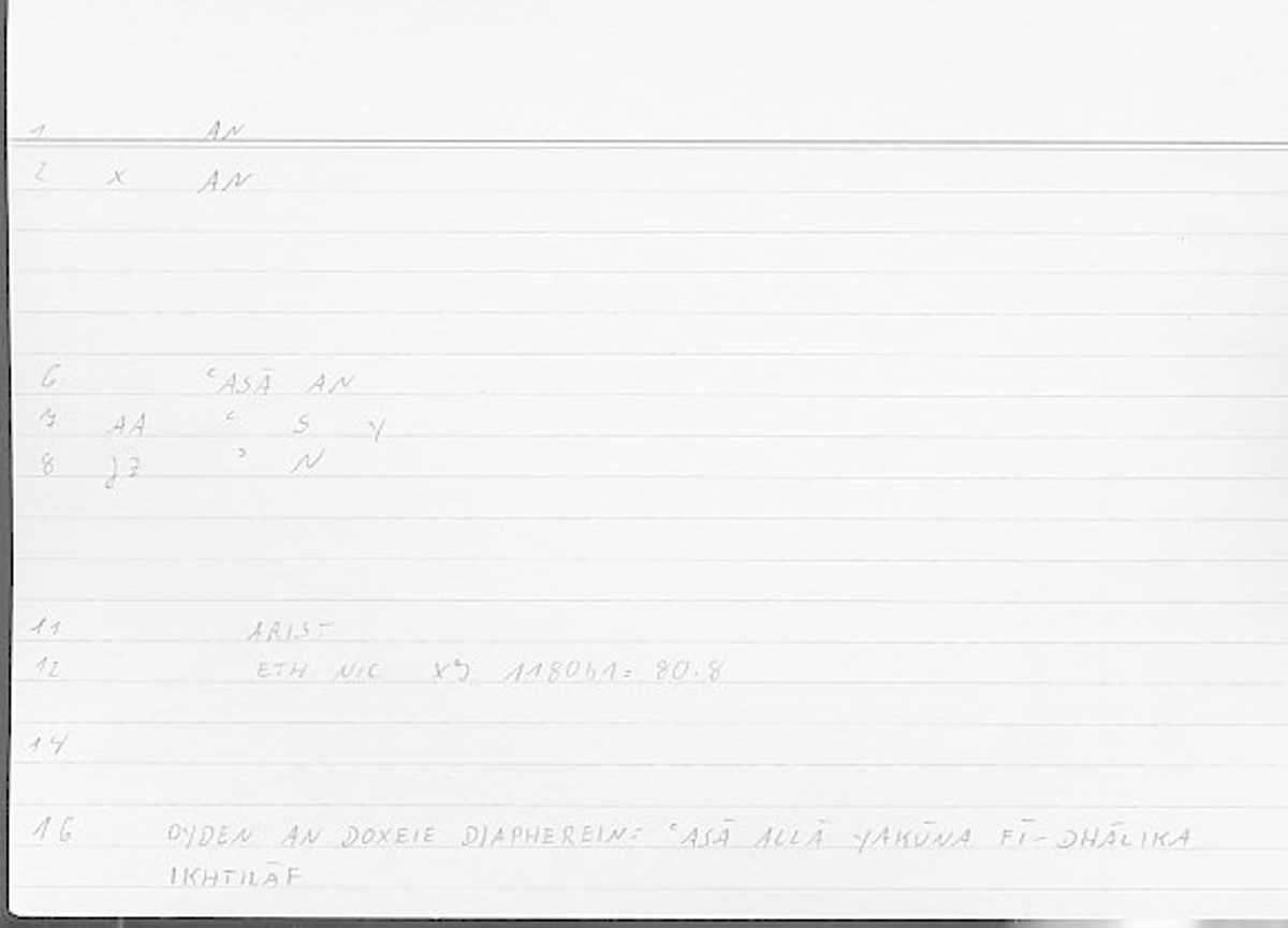 Filecard Arist.Eth-Nic.11329