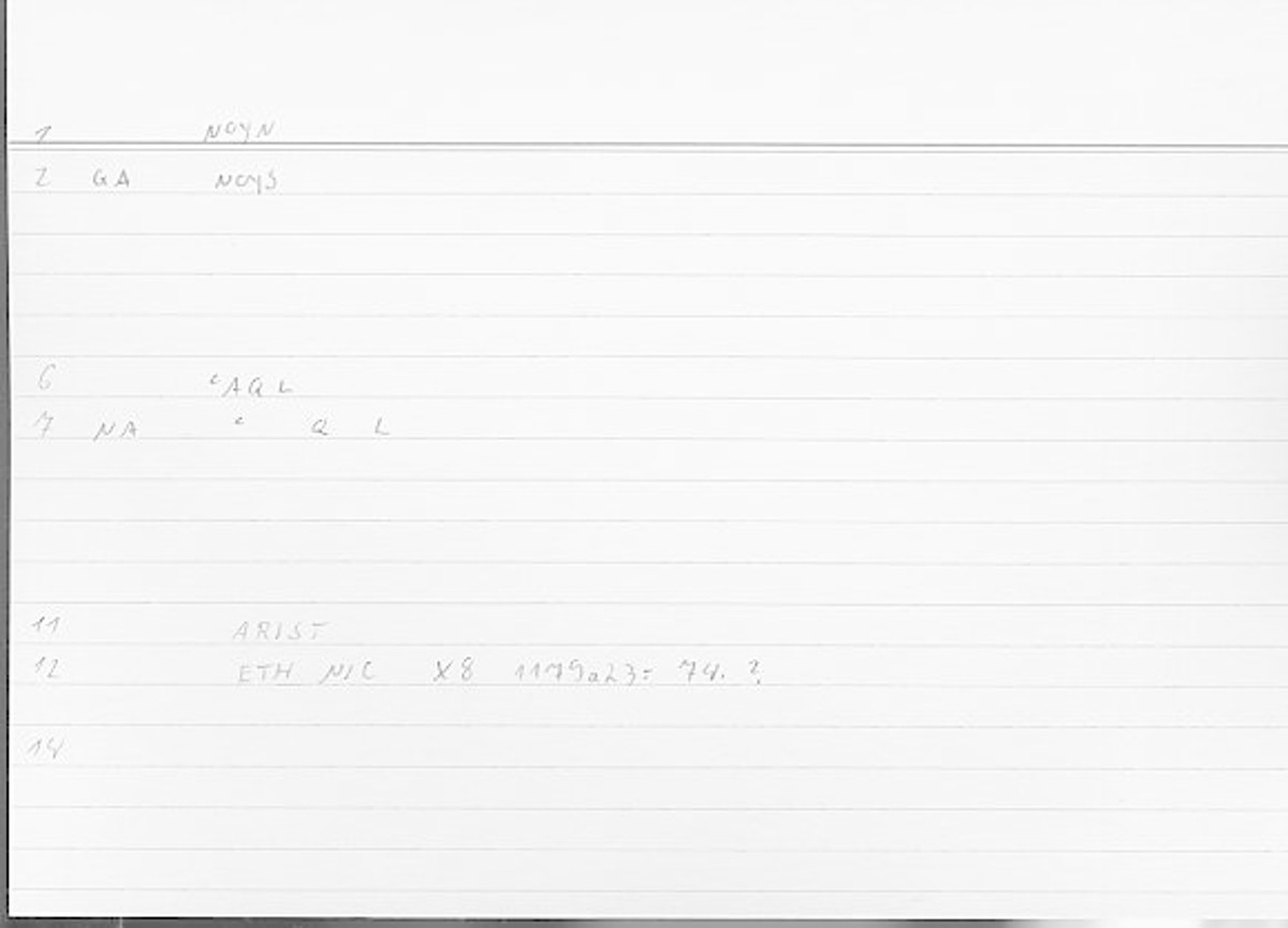 Filecard Arist.Eth-Nic.11367