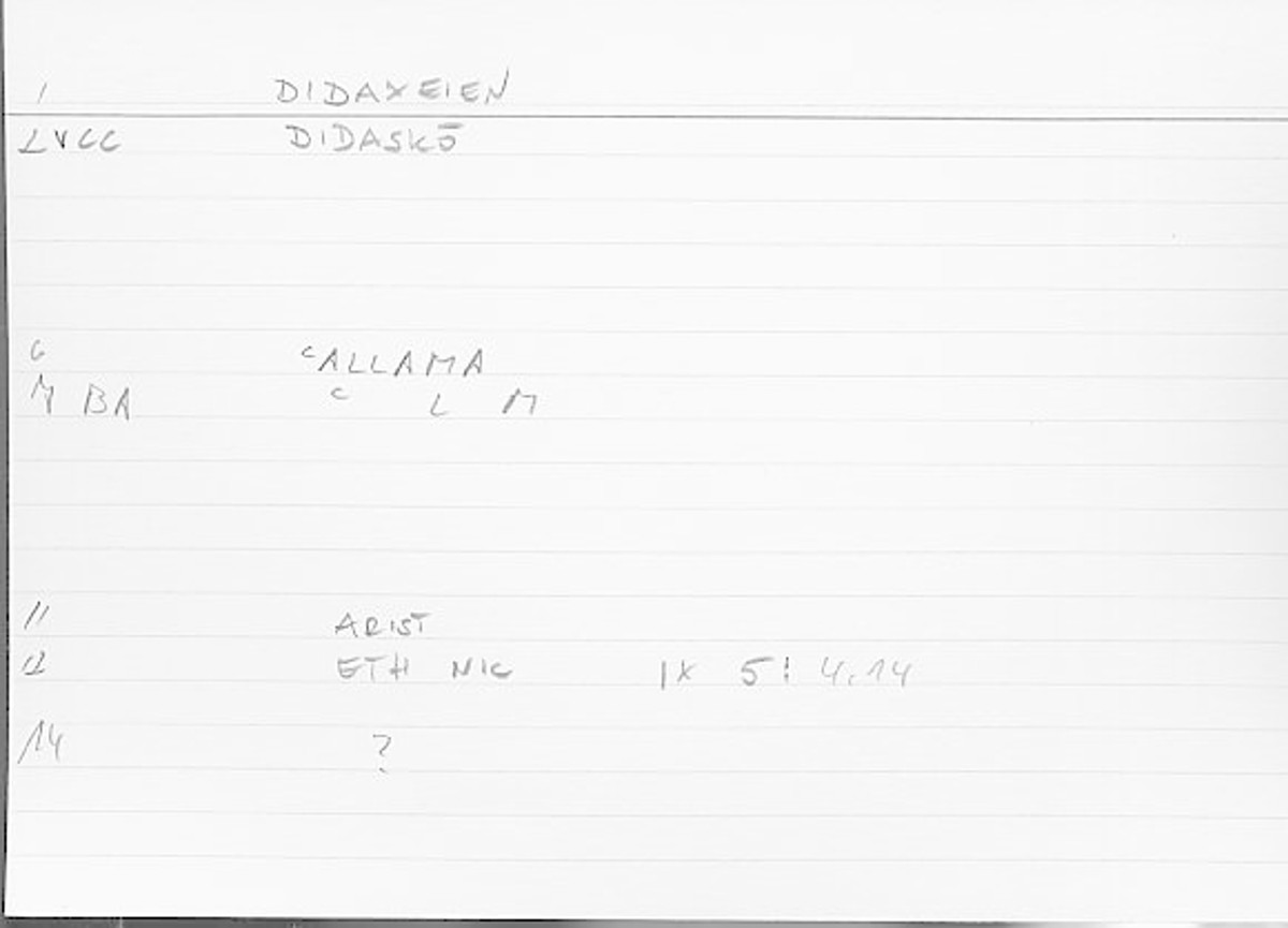 Filecard Arist.Eth-Nic.11380