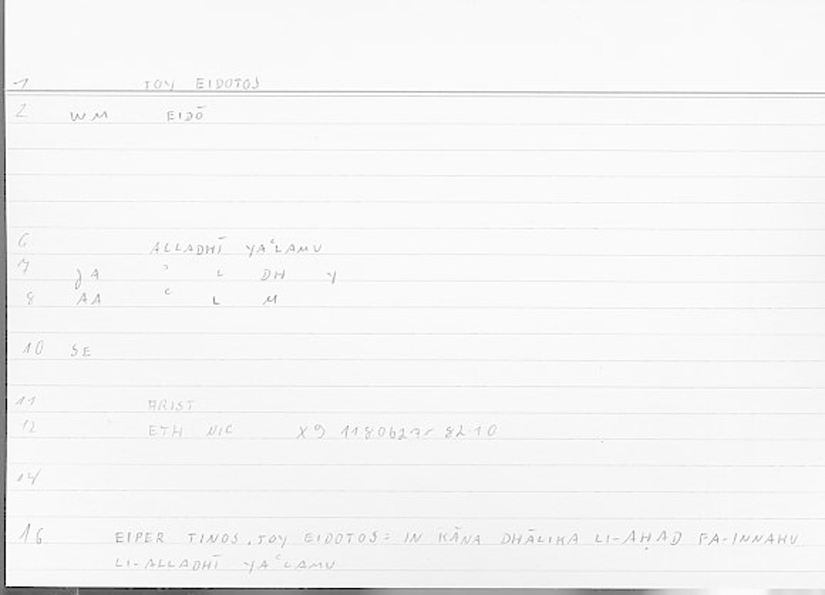 Filecard Arist.Eth-Nic.11389