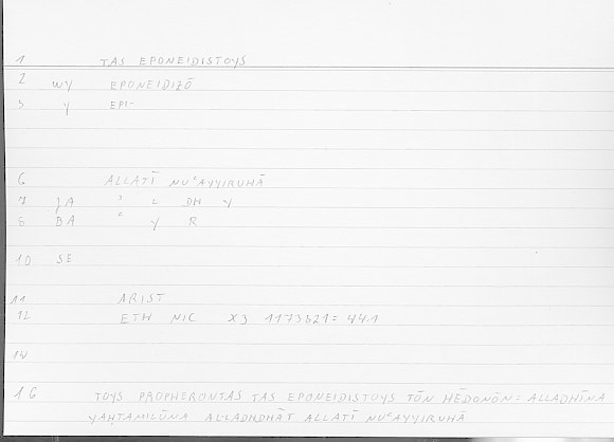 Filecard Arist.Eth-Nic.11461