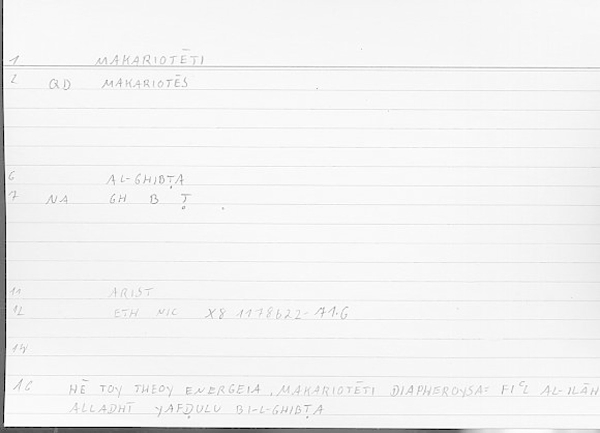 Filecard Arist.Eth-Nic.11479