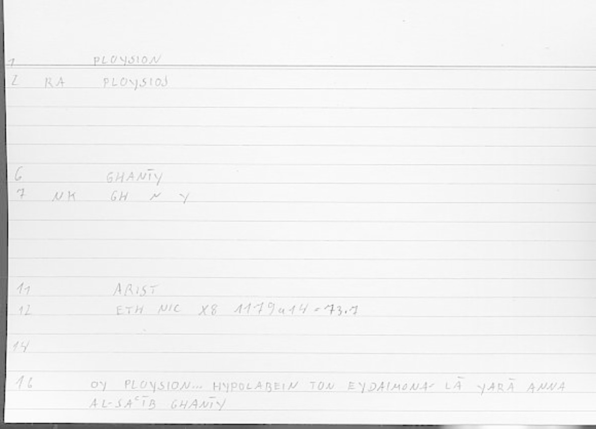 Filecard Arist.Eth-Nic.11497