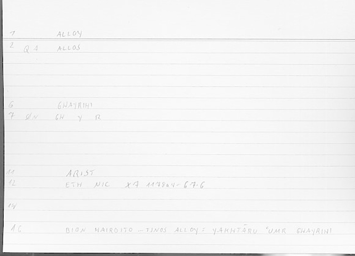 Filecard Arist.Eth-Nic.11514