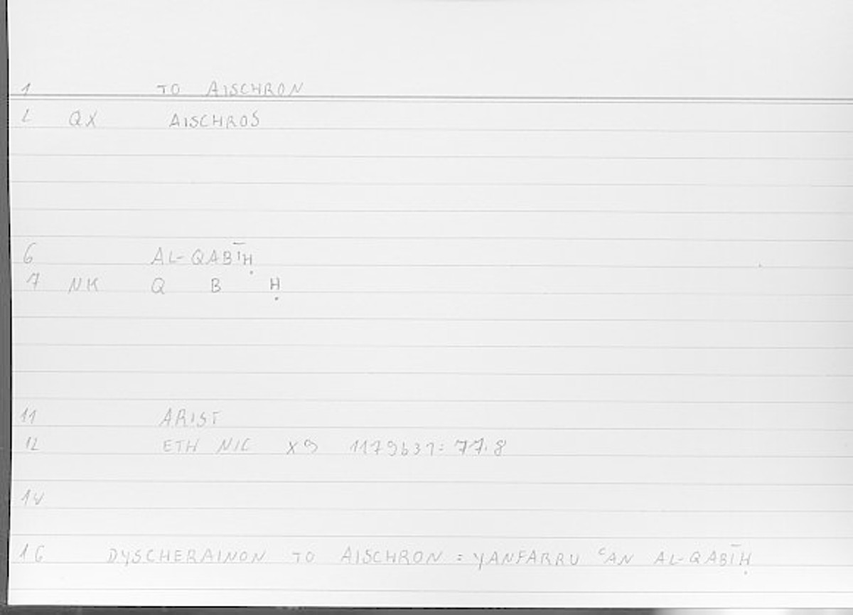Filecard Arist.Eth-Nic.11622