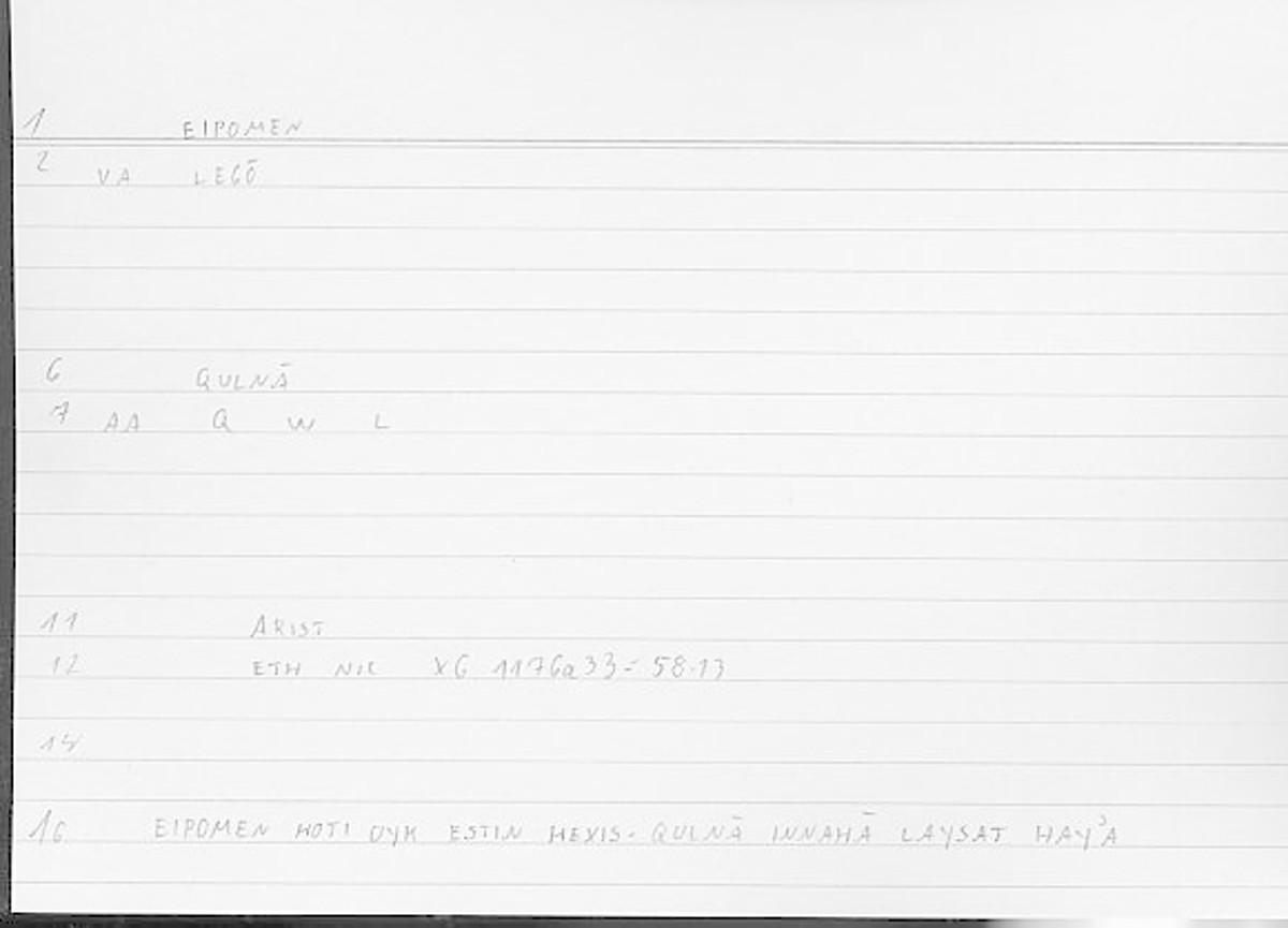 Filecard Arist.Eth-Nic.11730