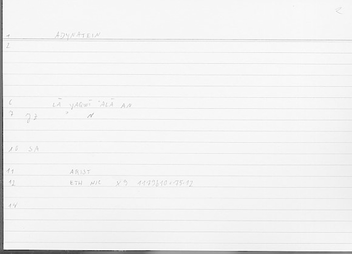 Filecard Arist.Eth-Nic.11779
