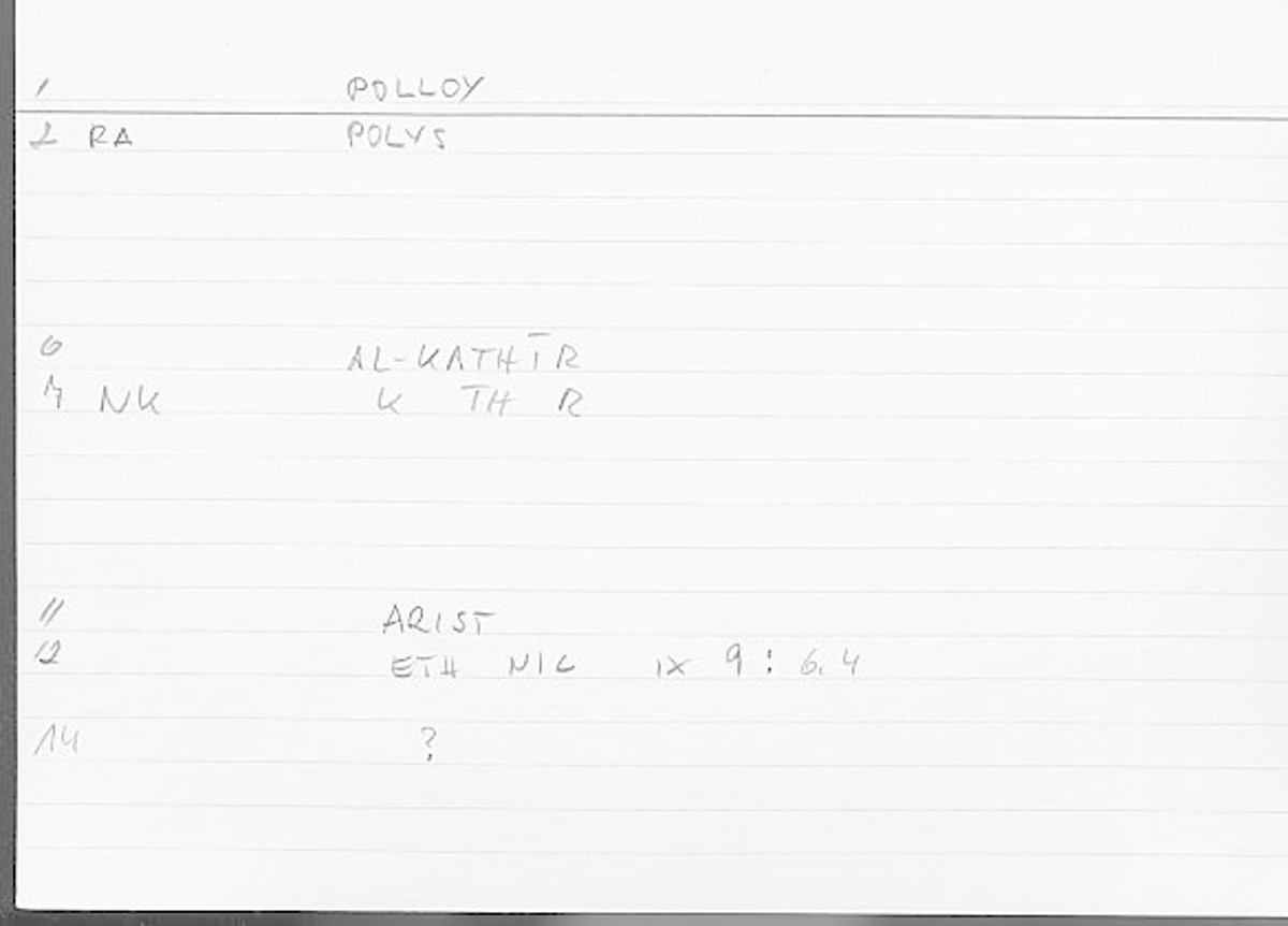 Filecard Arist.Eth-Nic.11782