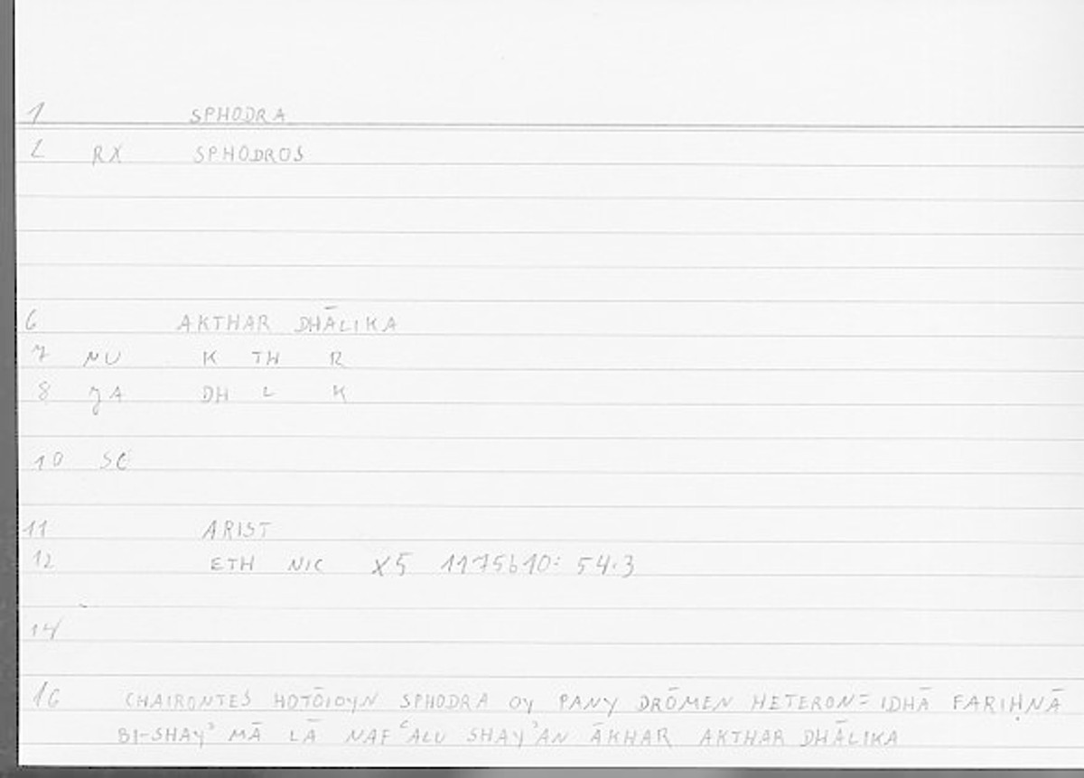 Filecard Arist.Eth-Nic.11801