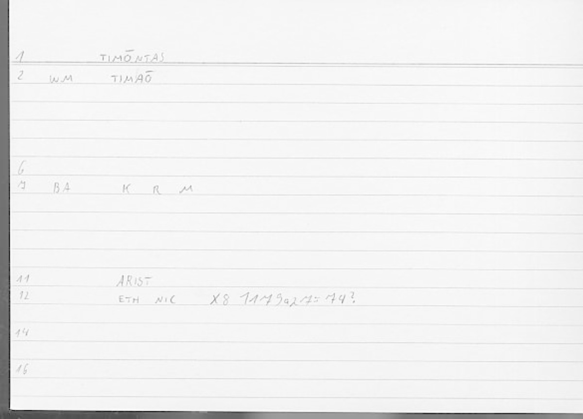 Filecard Arist.Eth-Nic.11809