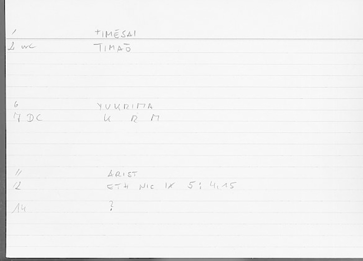Filecard Arist.Eth-Nic.11815