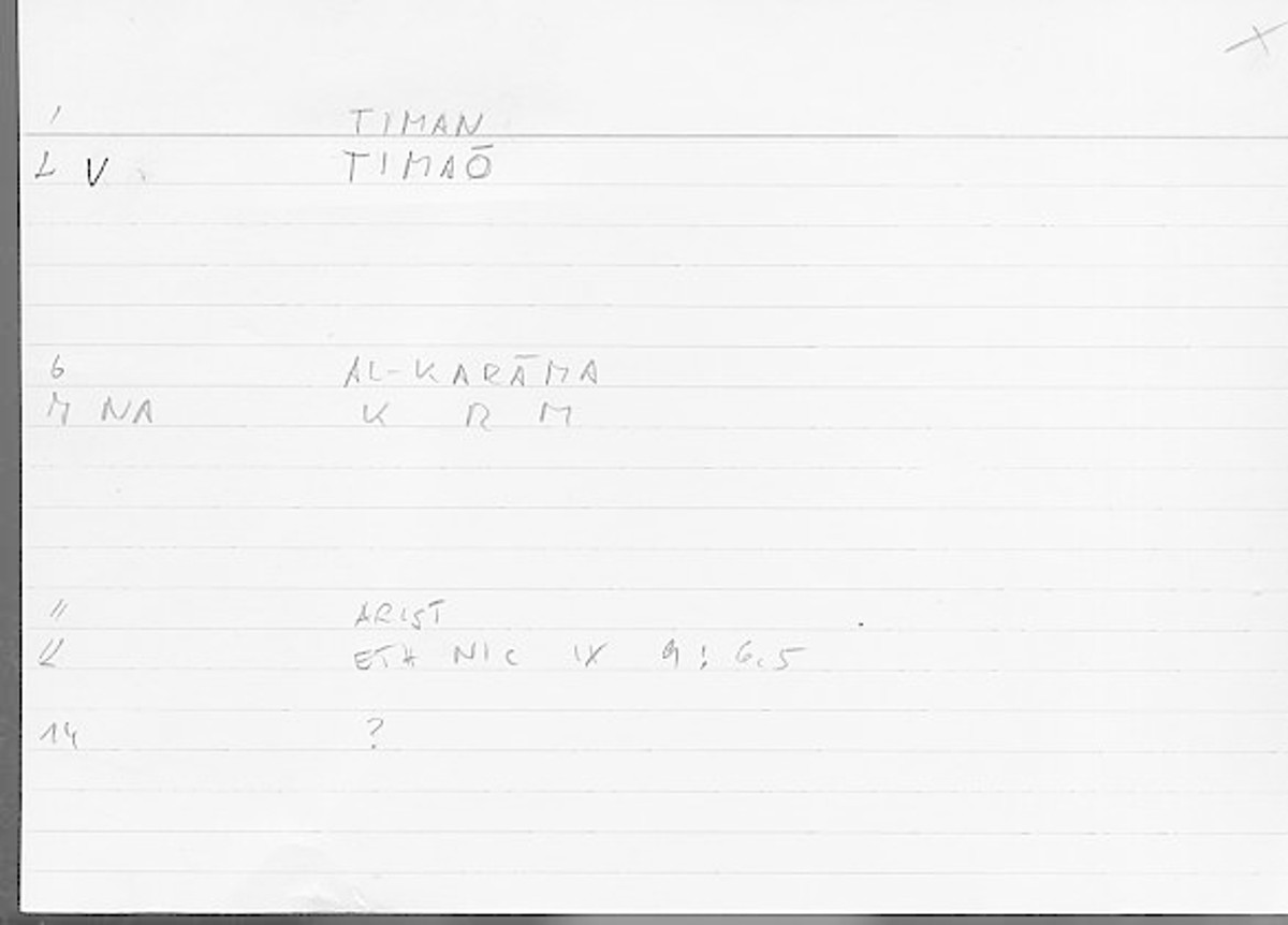 Filecard Arist.Eth-Nic.11818