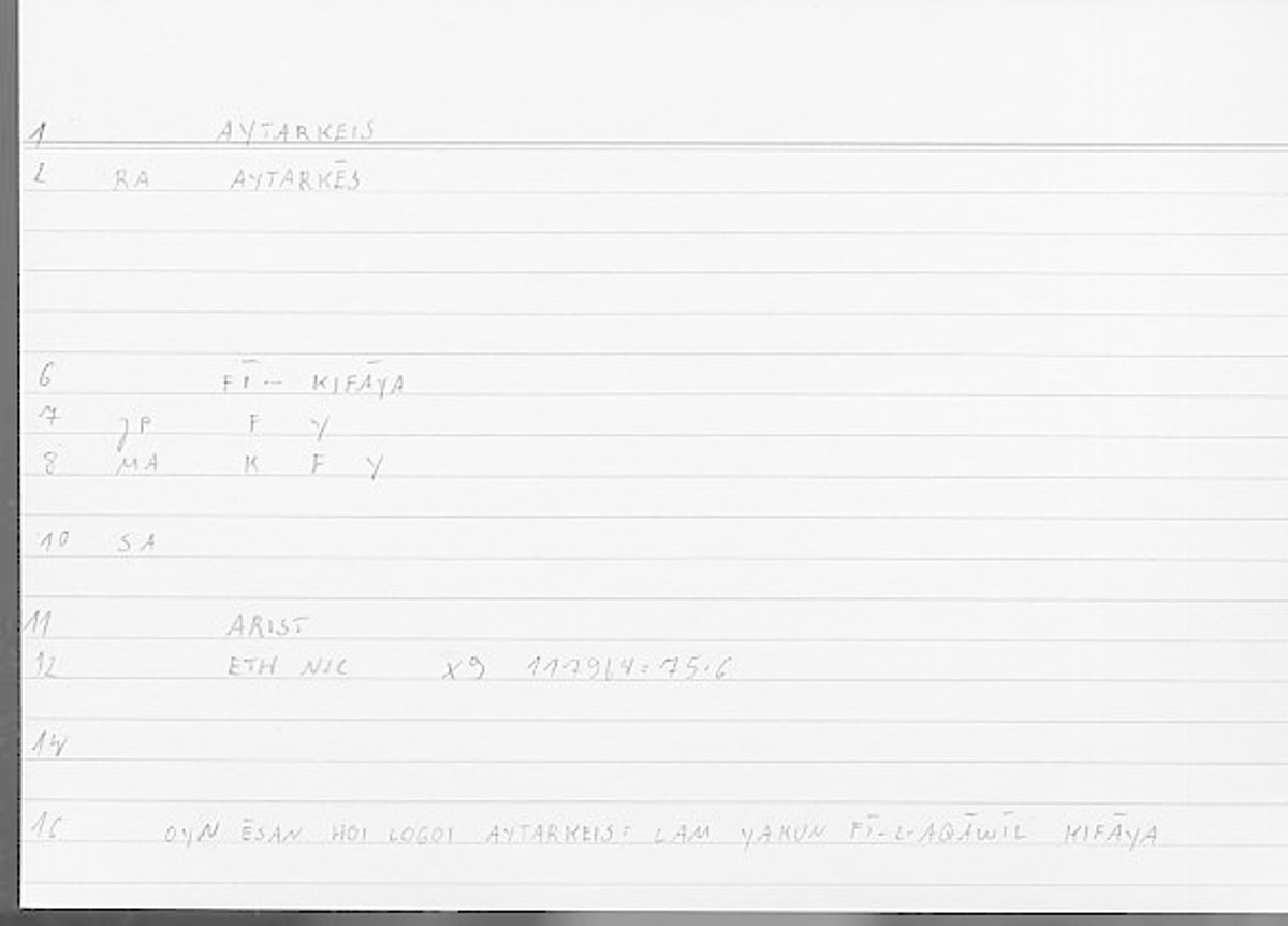 Filecard Arist.Eth-Nic.11836