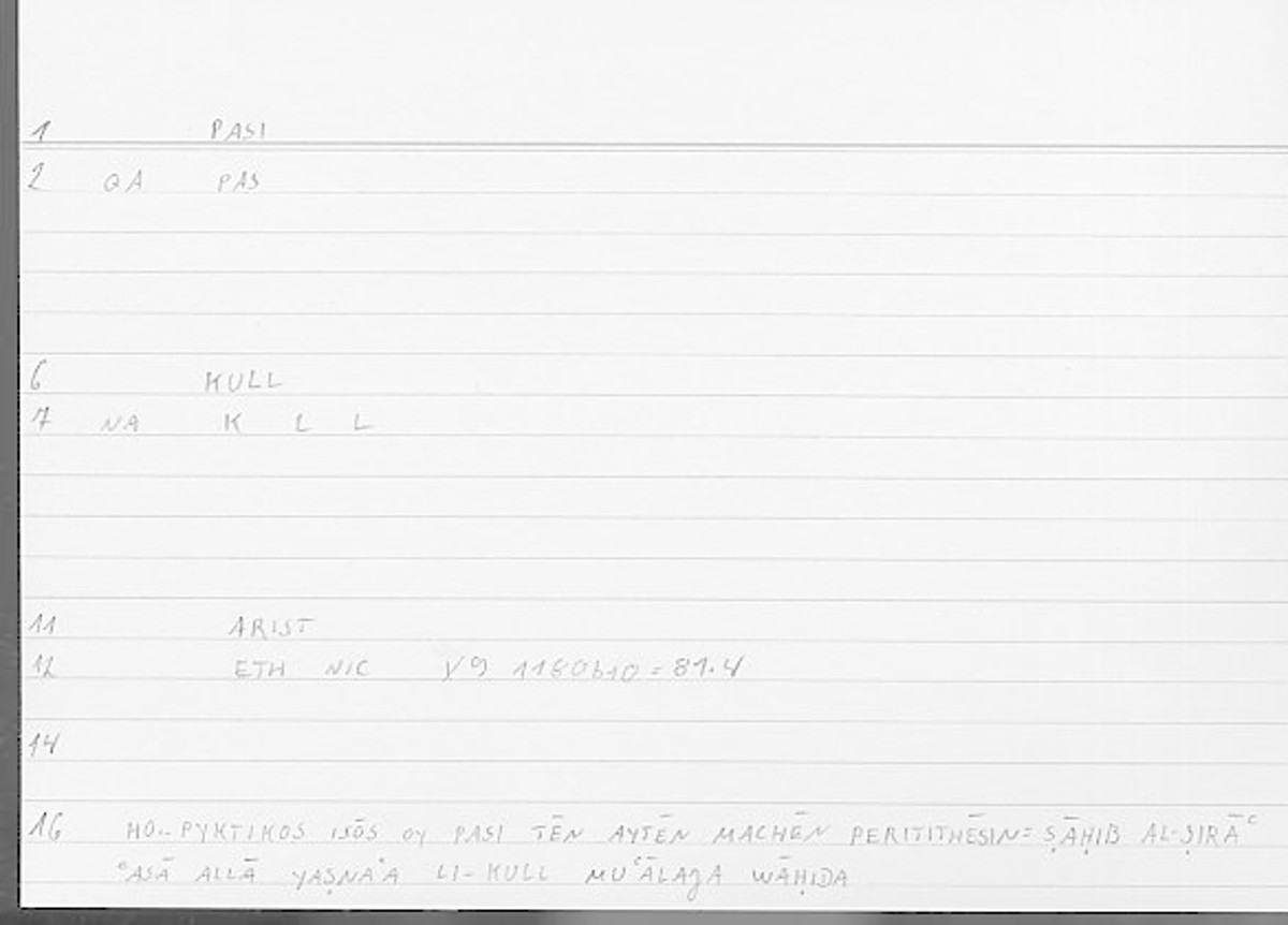 Filecard Arist.Eth-Nic.11852