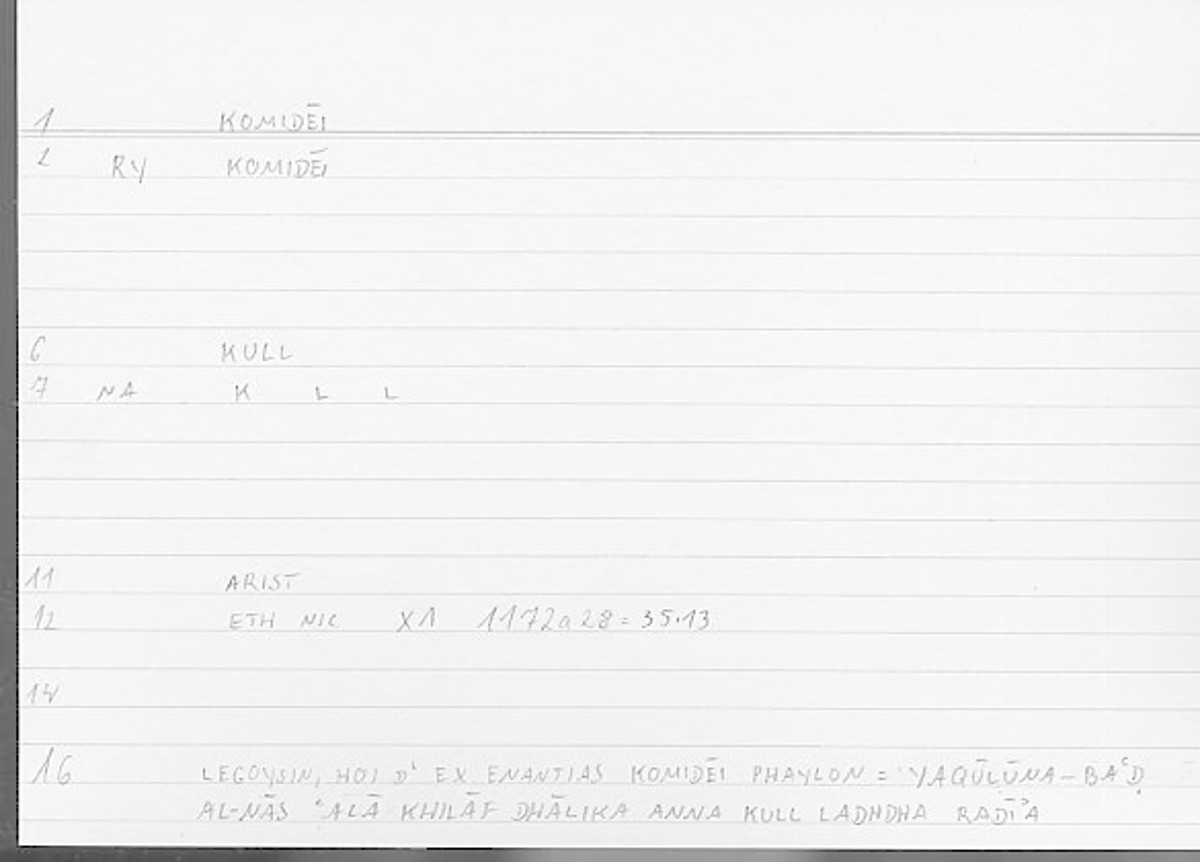 Filecard Arist.Eth-Nic.11866