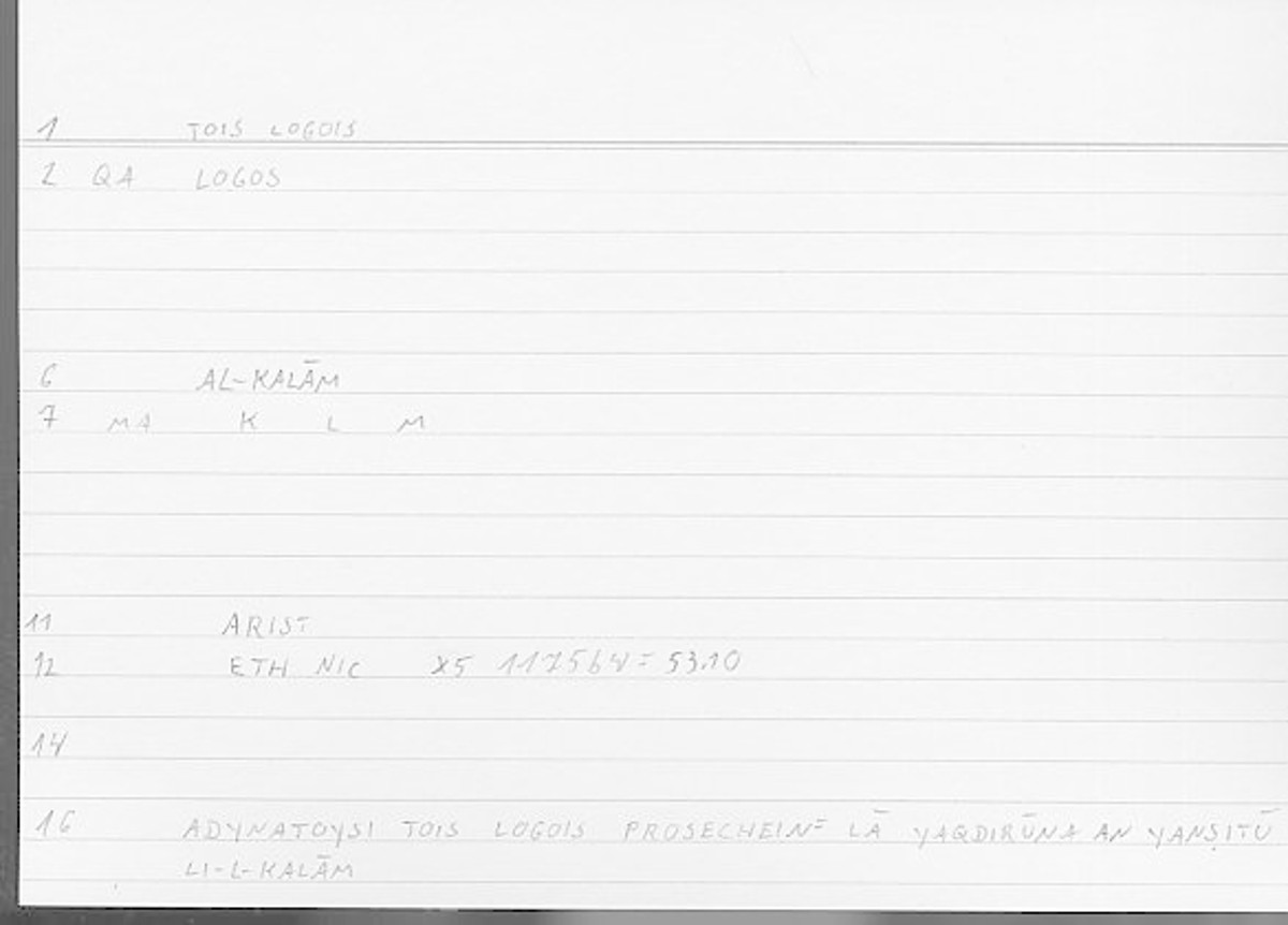 Filecard Arist.Eth-Nic.11875