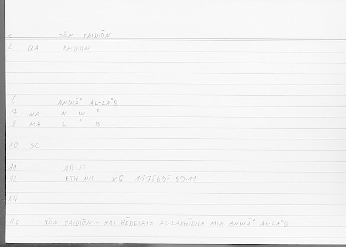 Filecard Arist.Eth-Nic.11921
