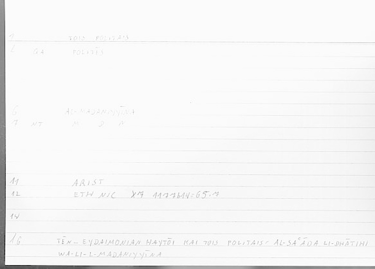 Filecard Arist.Eth-Nic.11980