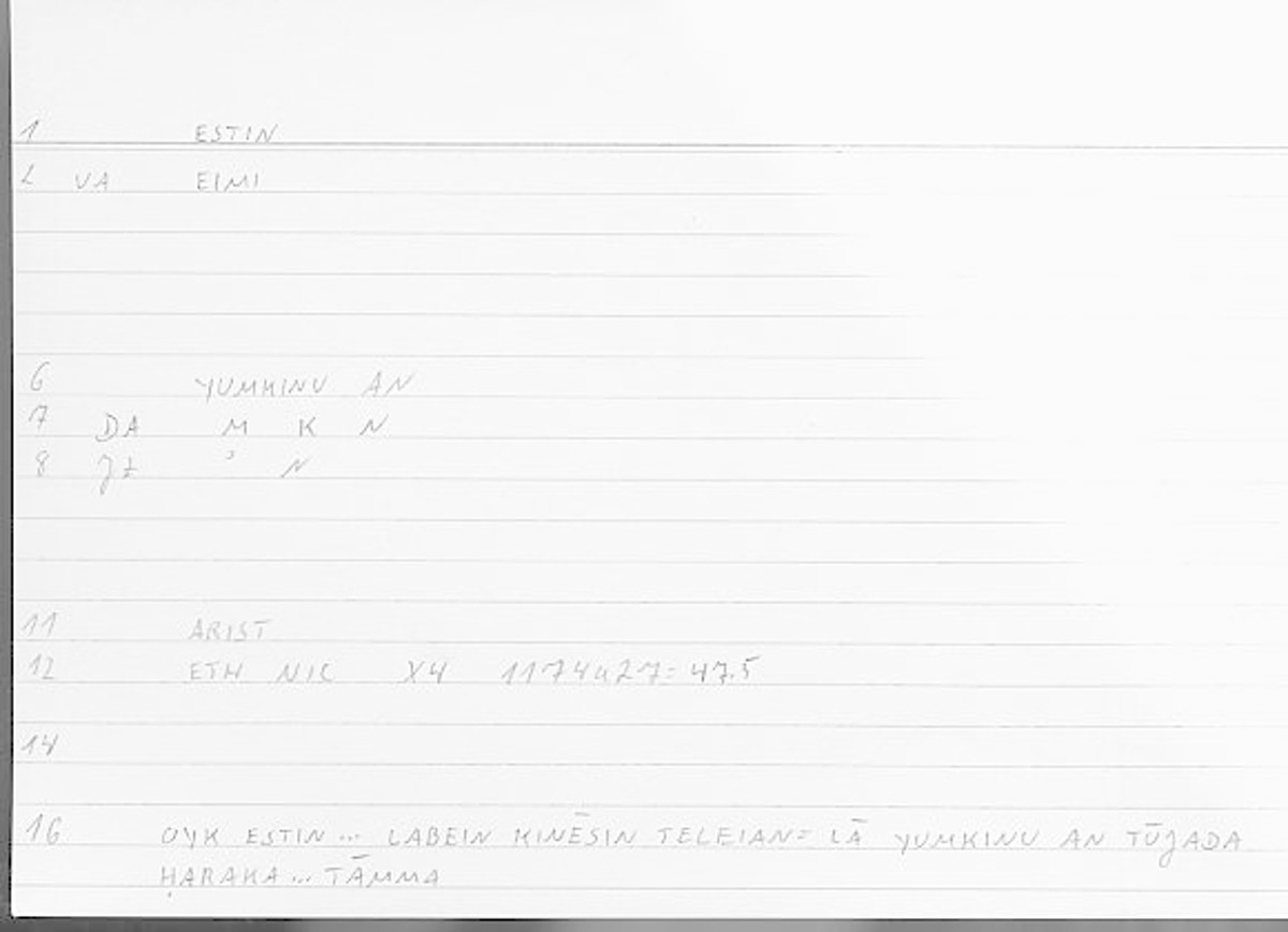 Filecard Arist.Eth-Nic.11989
