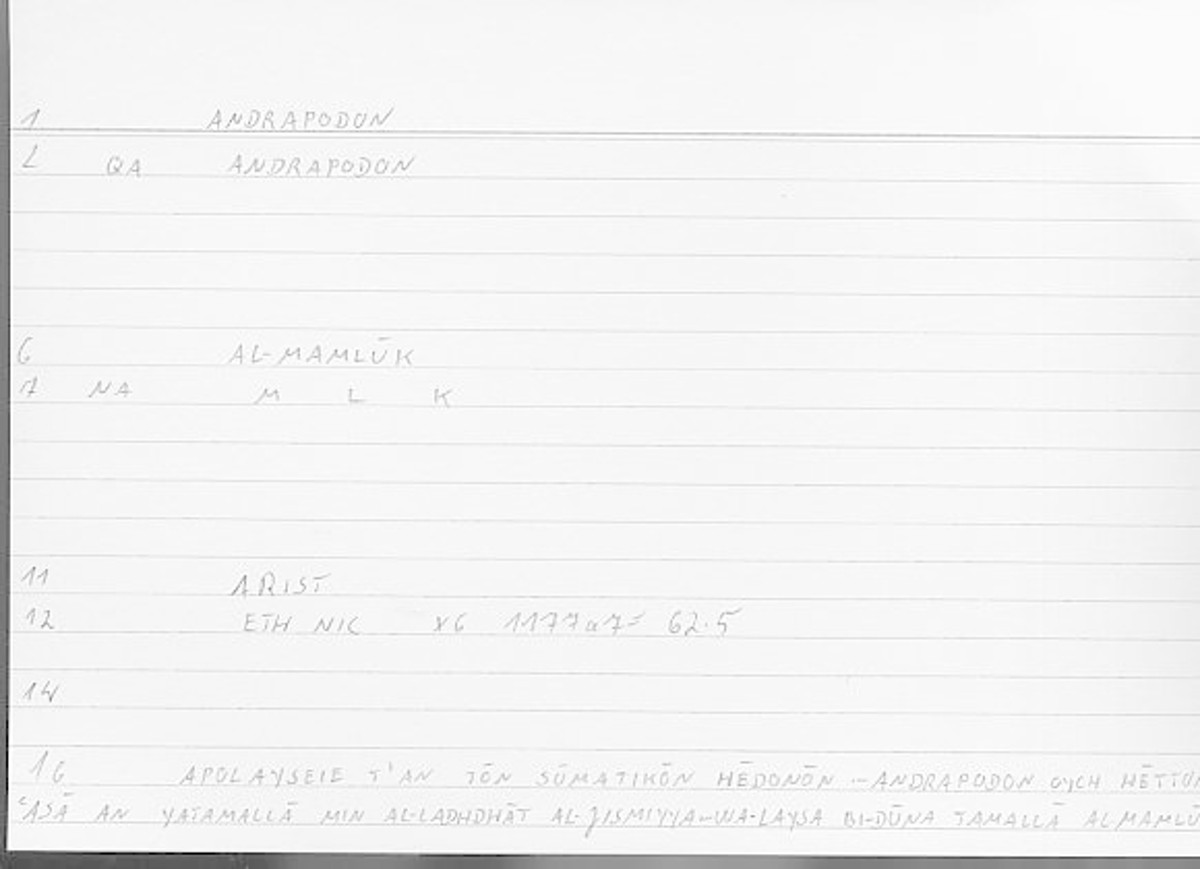 Filecard Arist.Eth-Nic.12005