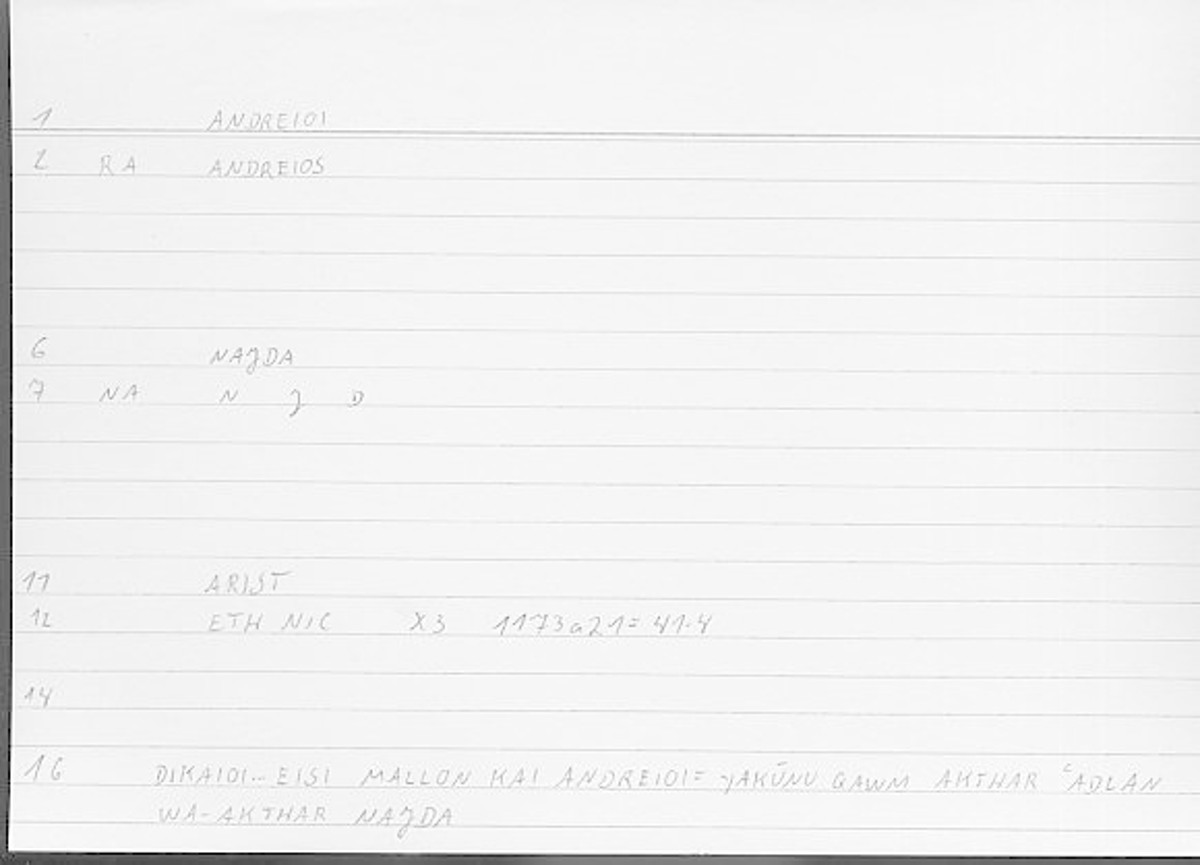 Filecard Arist.Eth-Nic.12036