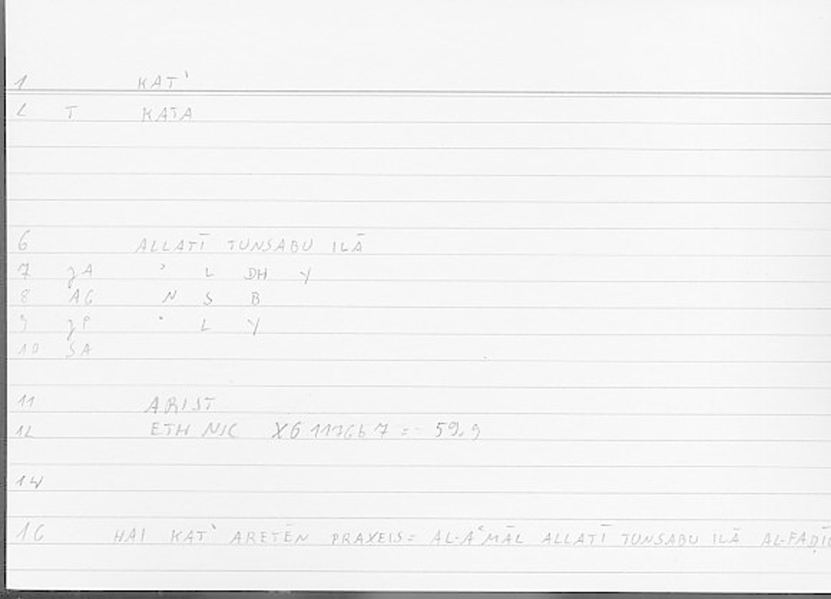 Filecard Arist.Eth-Nic.12045