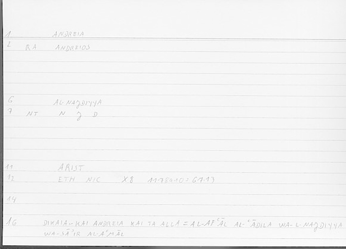 Filecard Arist.Eth-Nic.12050