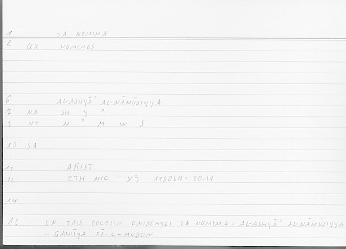 Filecard Arist.Eth-Nic.12075
