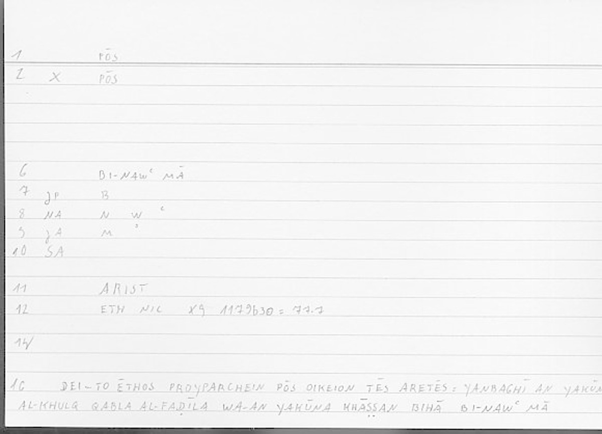 Filecard Arist.Eth-Nic.12100
