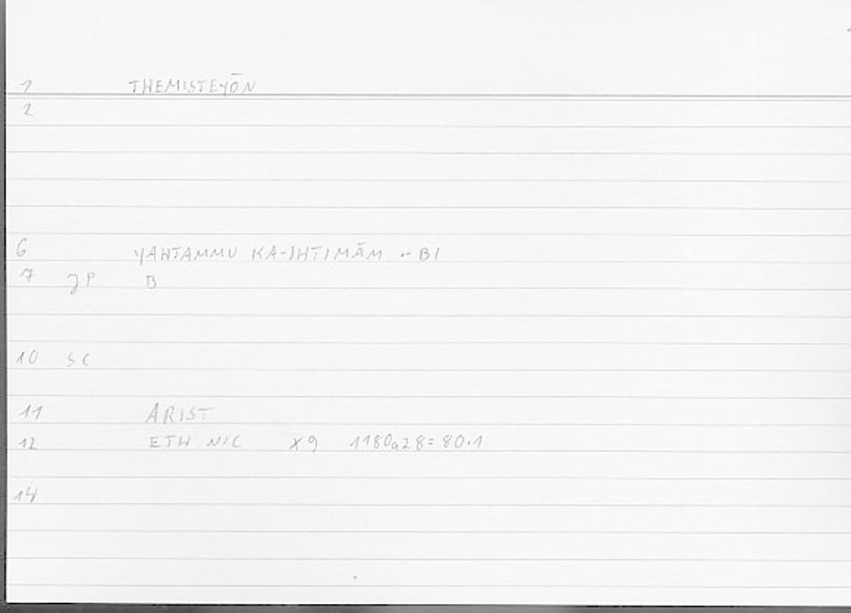 Filecard Arist.Eth-Nic.12115