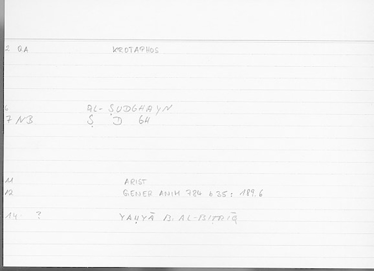 Filecard Arist.Gener-anim.1972
