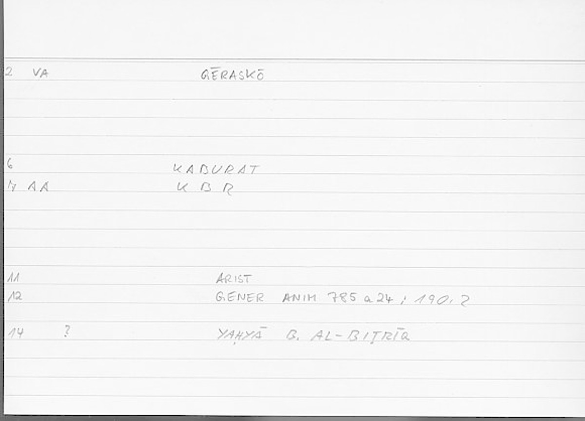 Filecard Arist.Gener-anim.4100