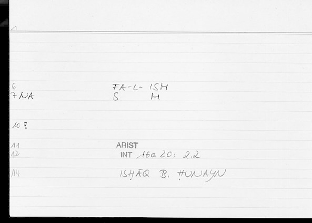Filecard Arist.Int.0345
