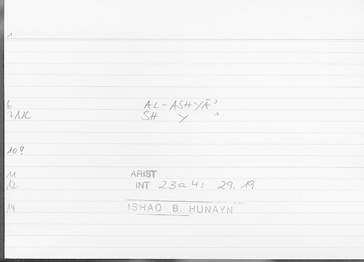 Filecard Arist.Int.0498