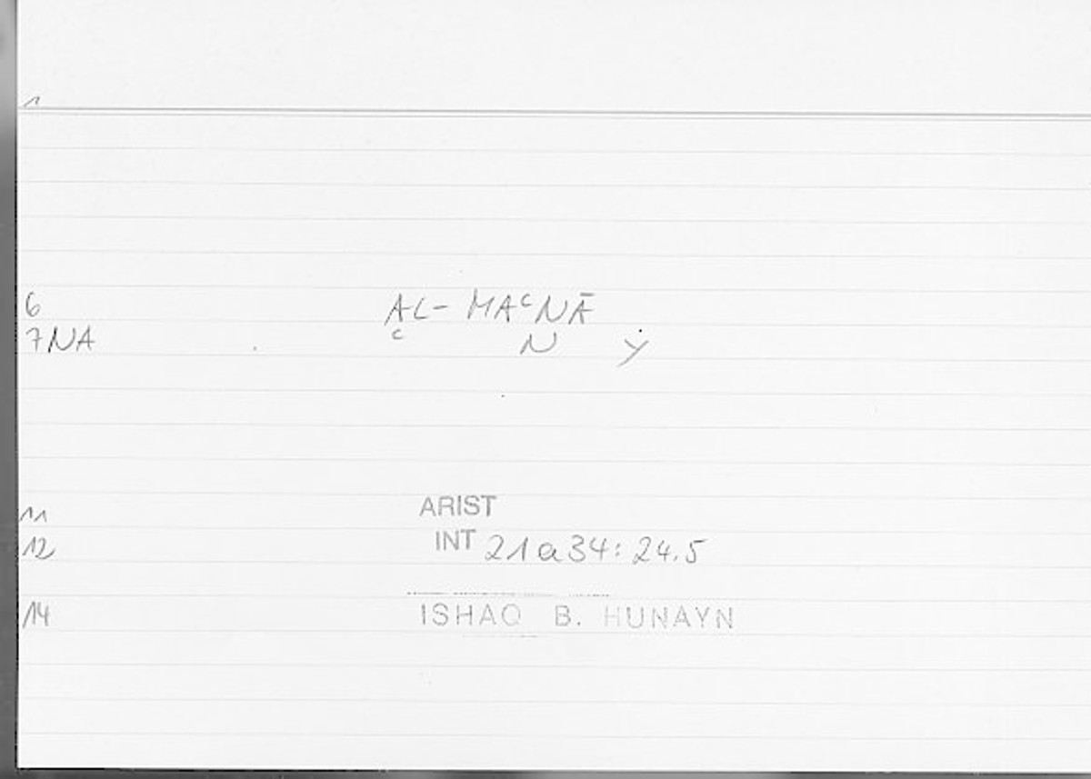Filecard Arist.Int.0634