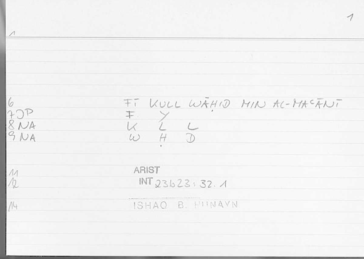 Filecard Arist.Int.0751