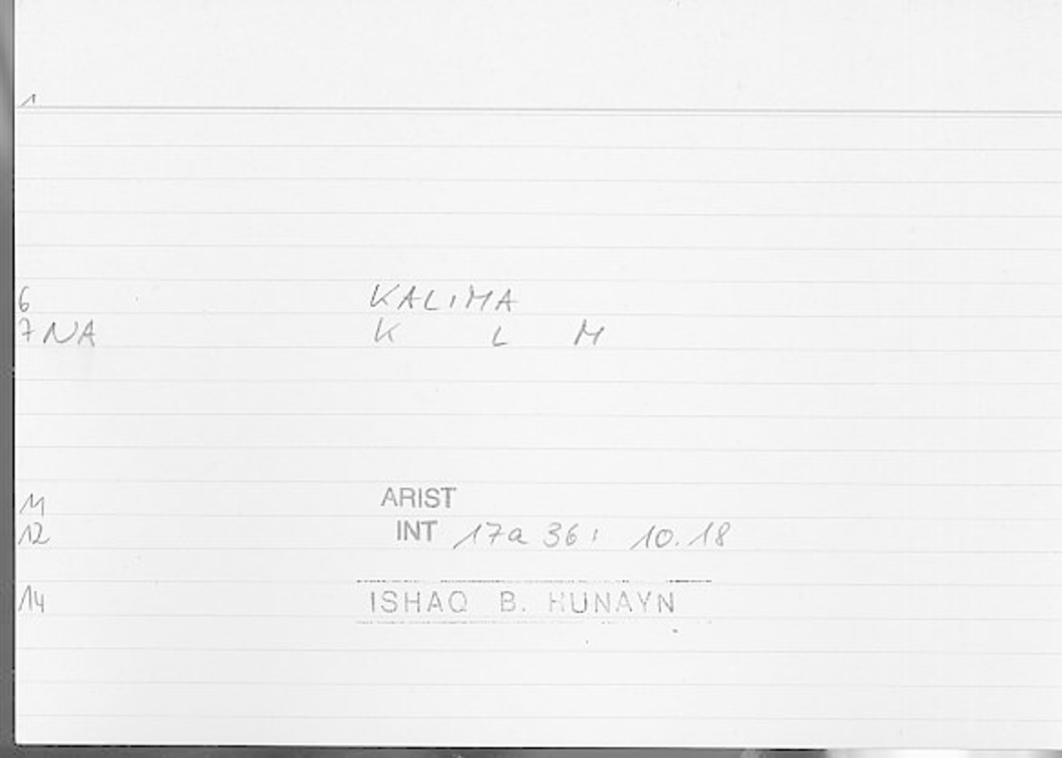 Filecard Arist.Int.1037