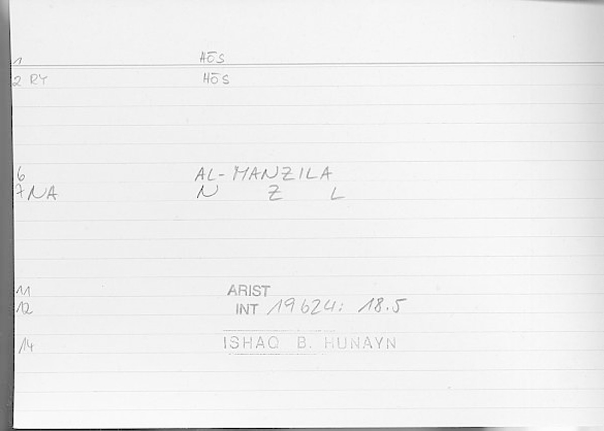 Filecard Arist.Int.1116