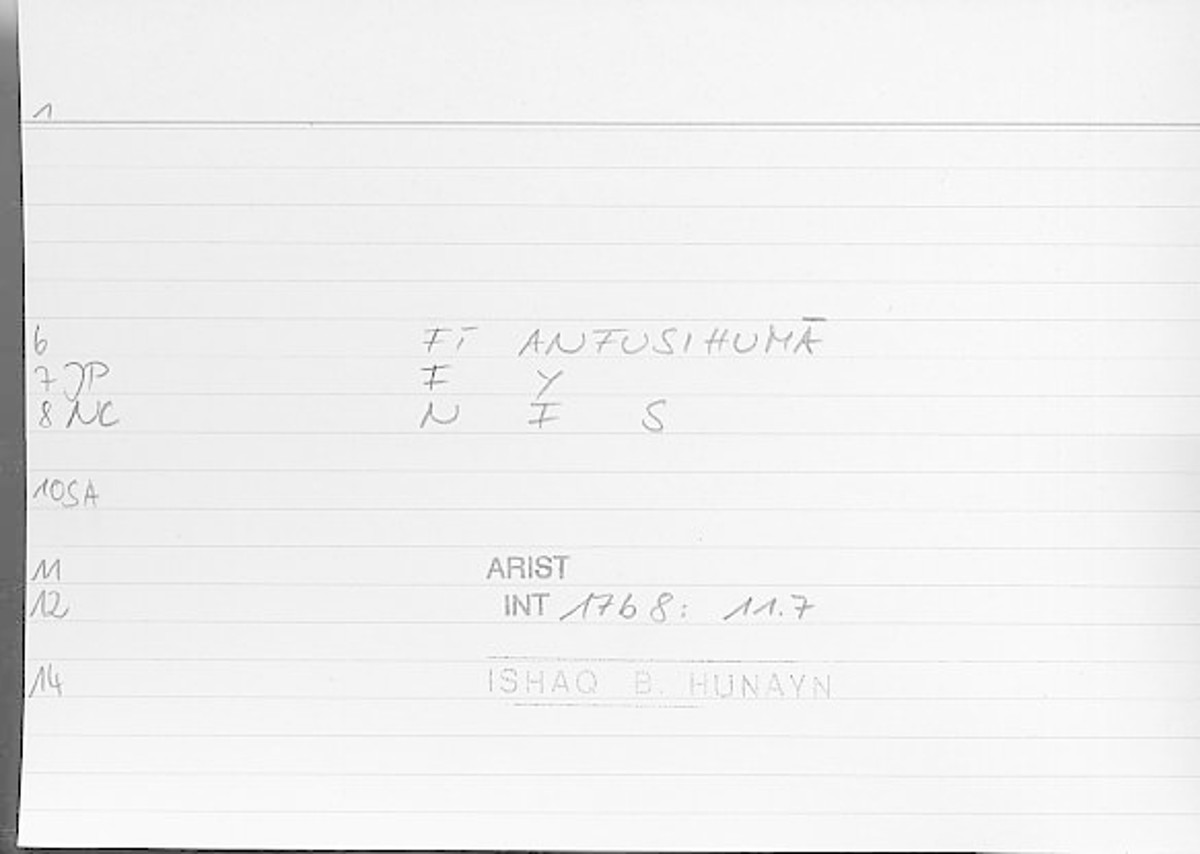 Filecard Arist.Int.1418