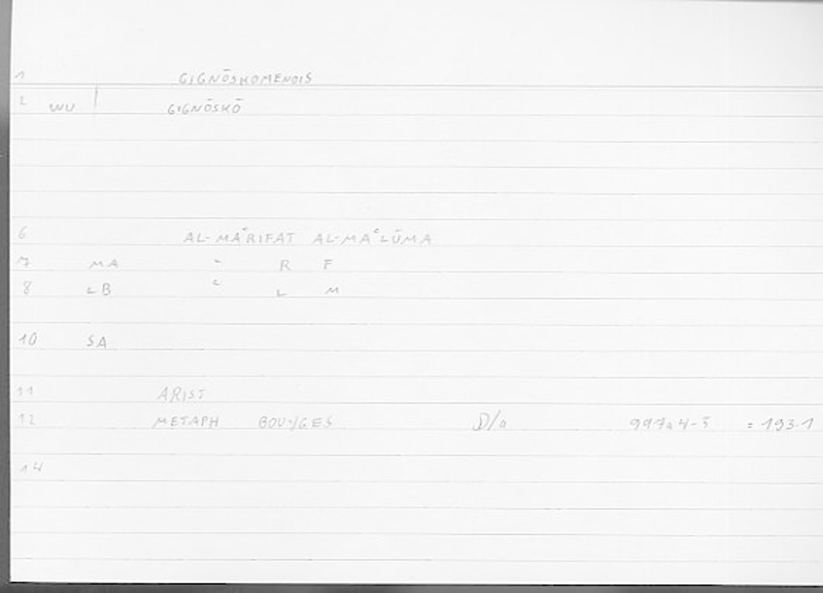 Filecard Arist.Metaph.1001