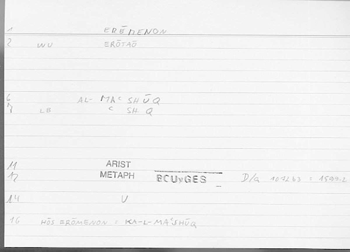 Filecard Arist.Metaph.1033