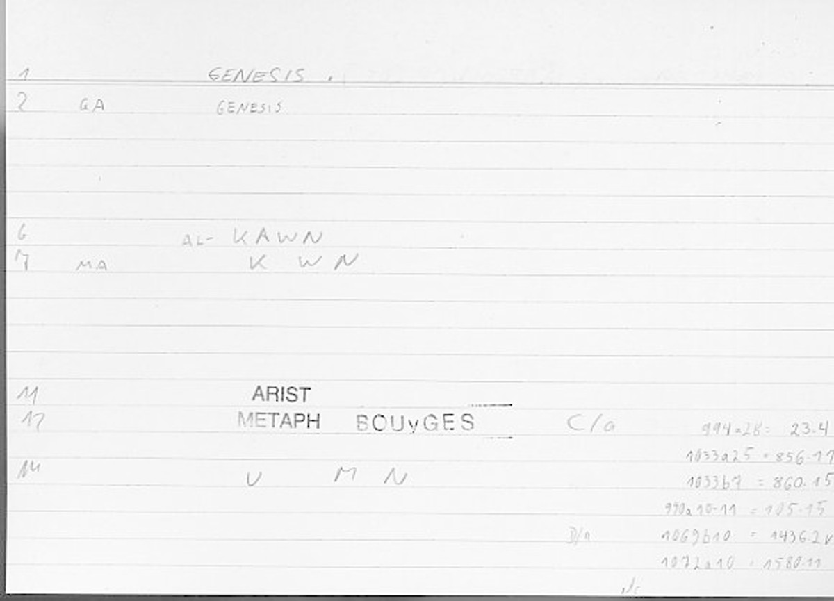 Filecard Arist.Metaph.1501