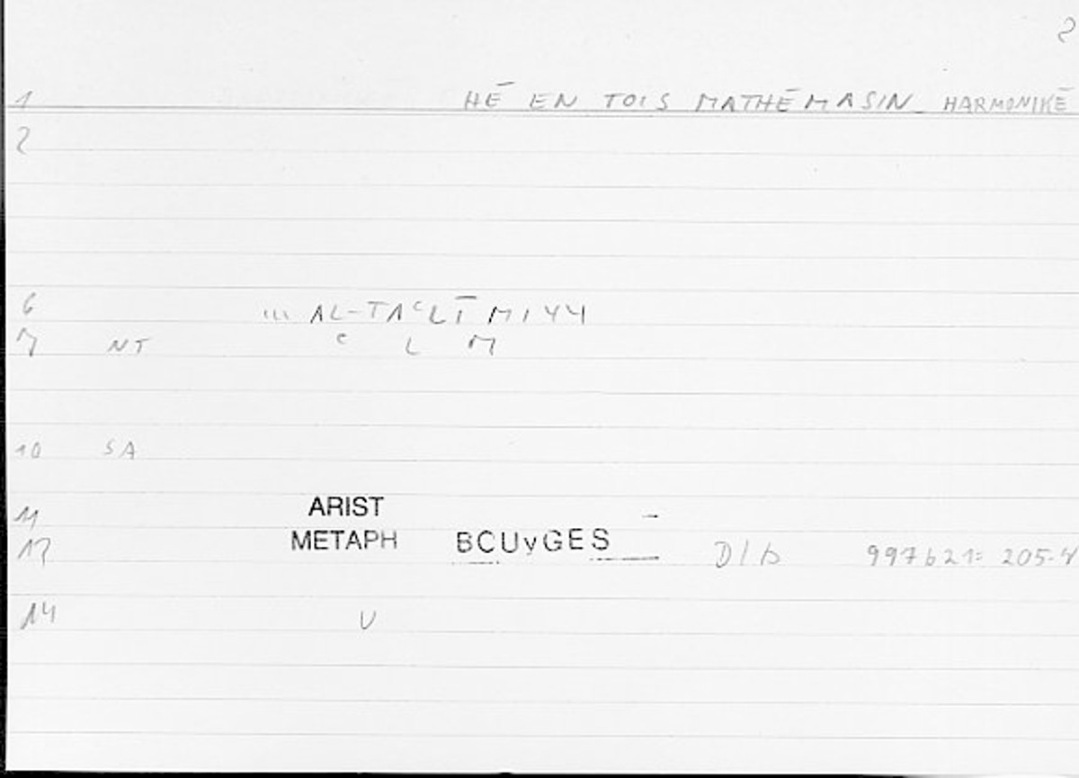 Filecard Arist.Metaph.1600