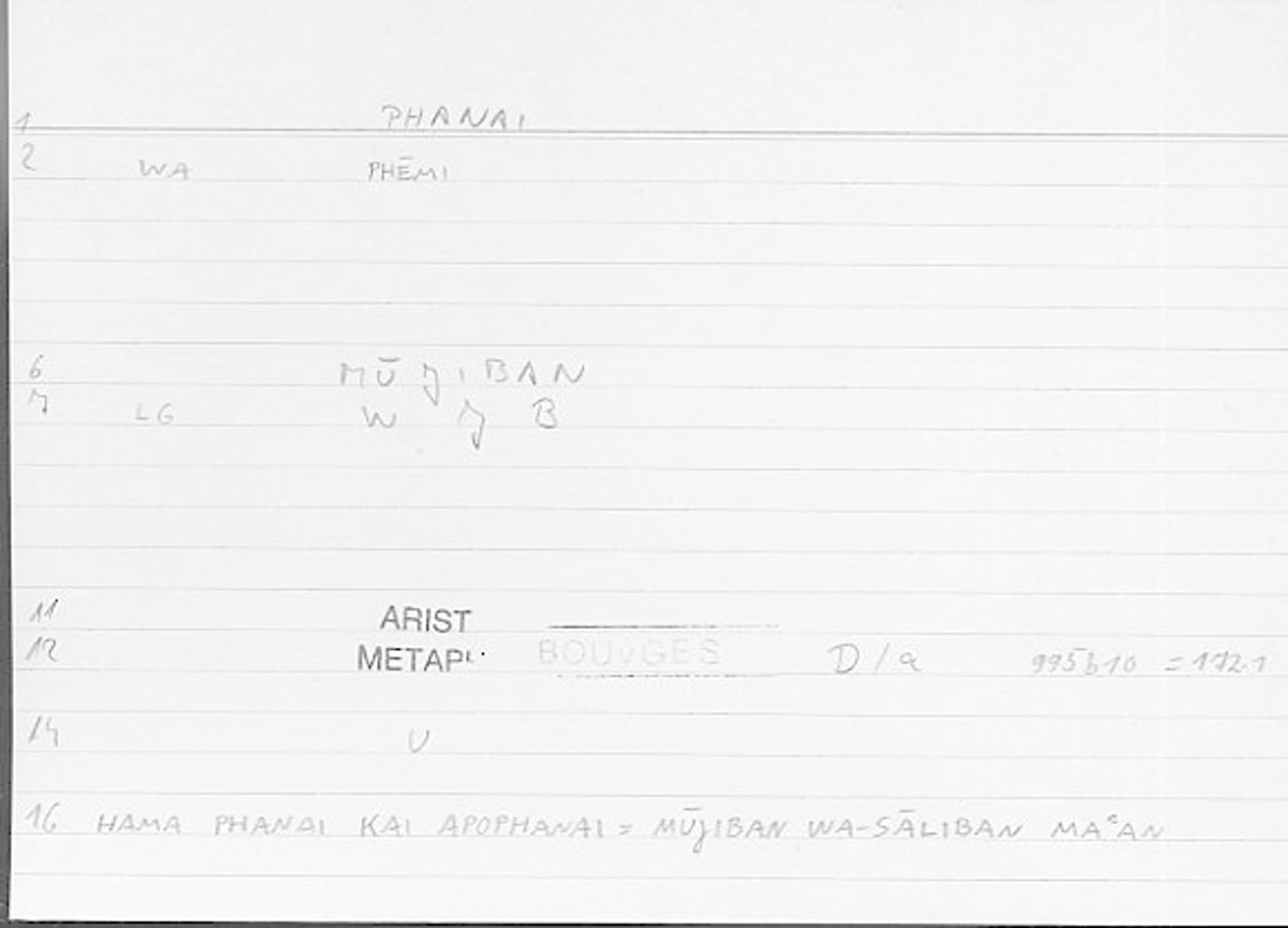 Filecard Arist.Metaph.1864