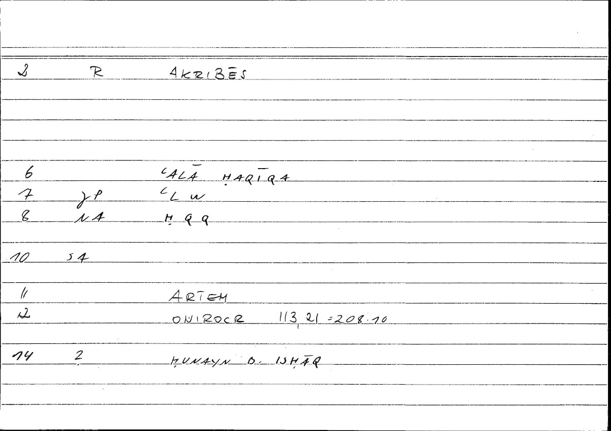 Filecard Artem.Onirocr.01133