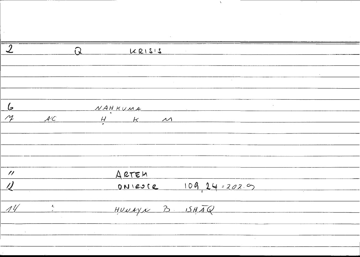 Filecard Artem.Onirocr.01187