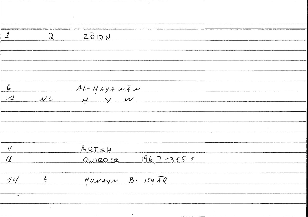 Filecard Artem.Onirocr.01485